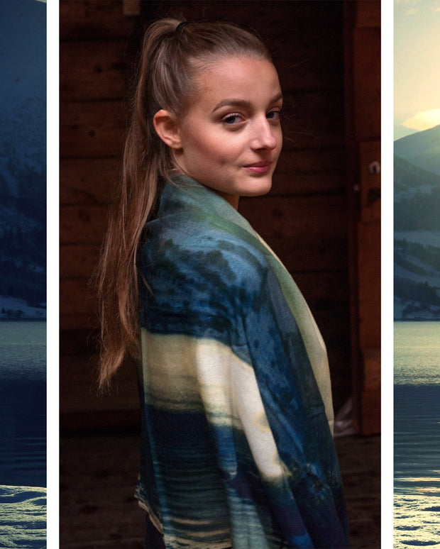 Lakeview Wool and Silk Scarf - Susan Fosse