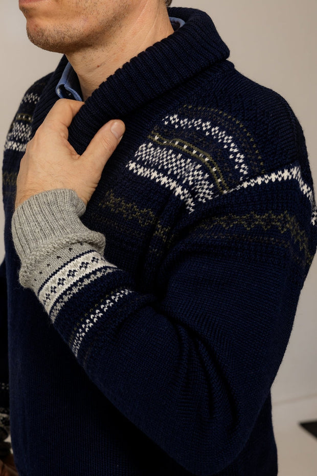 Glesver Men's V - Neck Collared Sweater - Susan Fosse