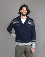 Glesver Men's V-Neck Collared Sweater