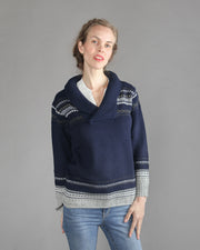 Glesver Women's V-Neck Collared Sweater