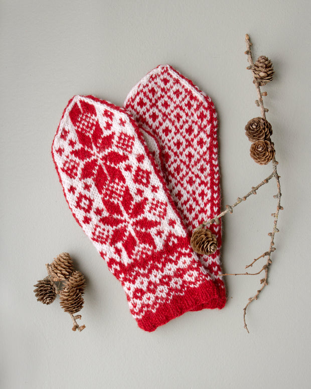 Christmas mittens knitting pattern