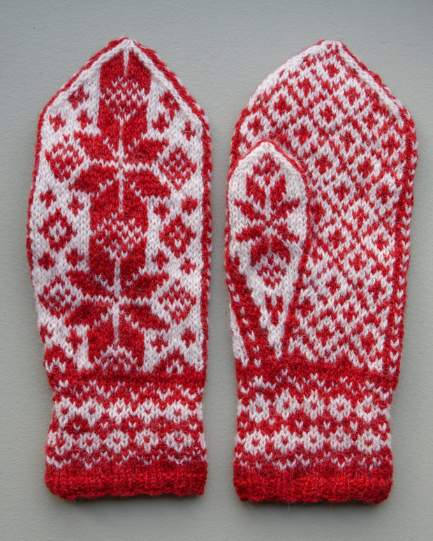 Christmas mittens knitting pattern