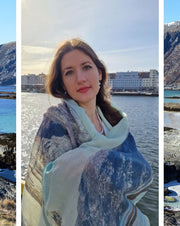 Beach Wool and Silk Scarf - Susan Fosse
