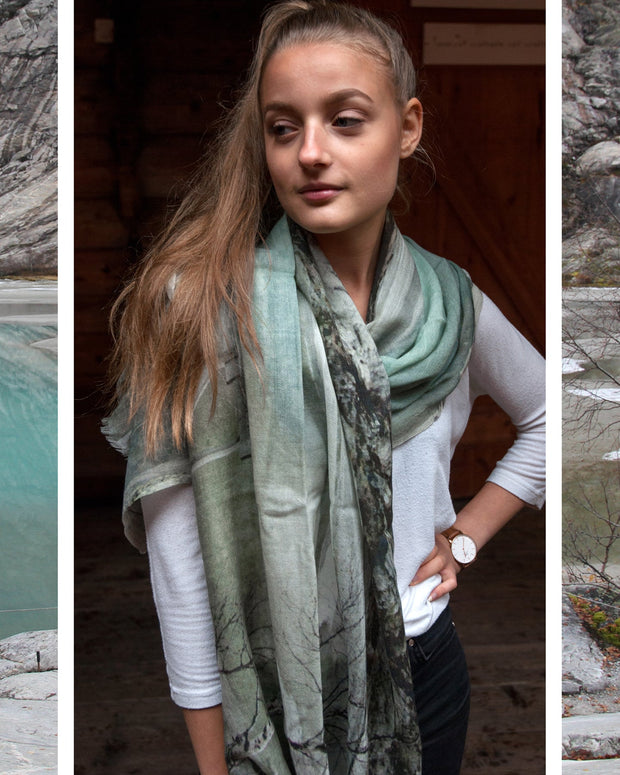 Glacier Wool and Silk Scarf - Susan Fosse