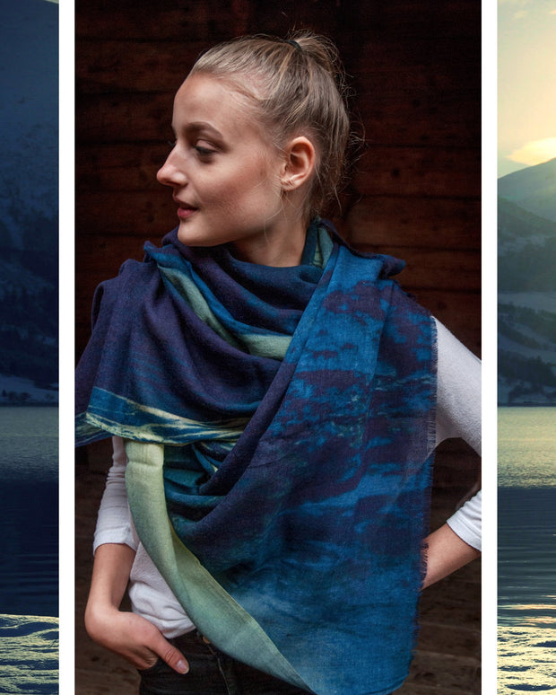 Lakeview Wool and Silk Scarf - Susan Fosse