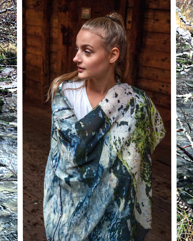 River Wool and Silk Scarf - Susan Fosse