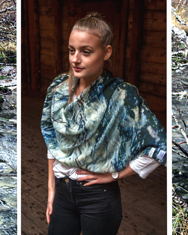 River Wool and Silk Scarf - Susan Fosse